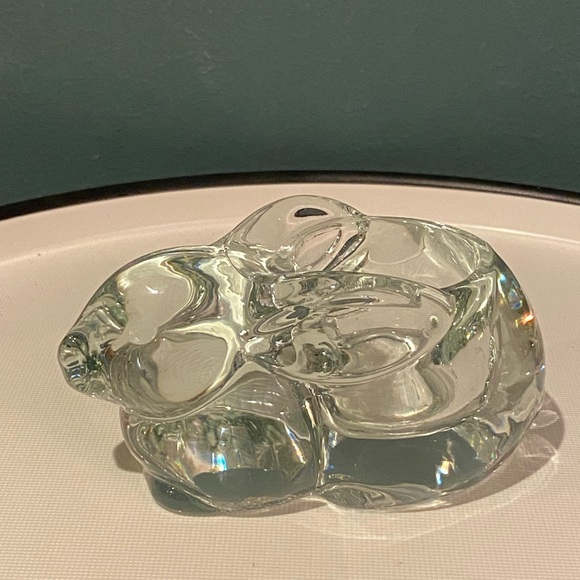 Vintage Glass Clear Glass Bunny Rabbit Votive Holder - Picture 4 of 8
